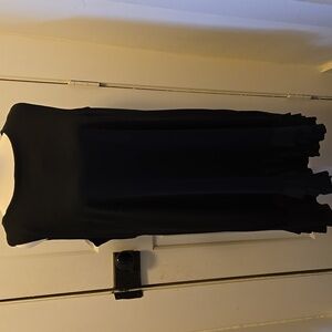 Lulu-B Black Ruffled Bottom Mini Dress Sleeveless Comfort Travel